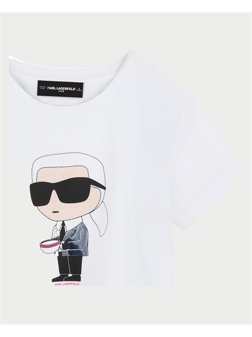 T-shirt en coton pour fille Karl Lagerfeld avec imprimé KARL LAGERFELD | Z3049110P